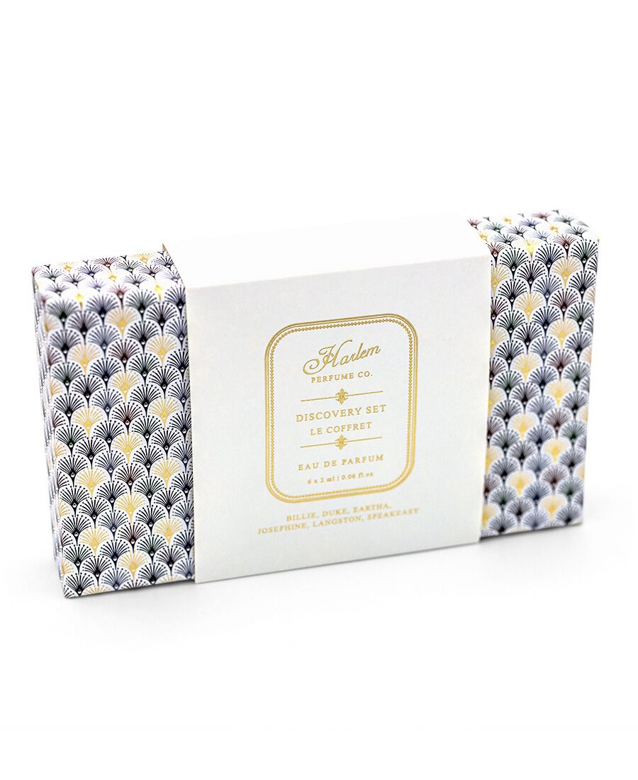 This is an image of our discovery set of six 2ml eaux des parfums box.
