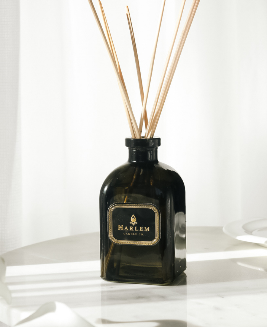 Holiday Reed Diffuser on a white table.