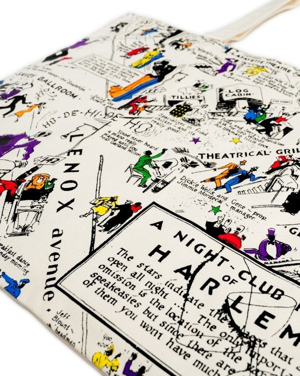 Colorful Canvas Nightclub Map Tote Bag by Harlem Design Co.