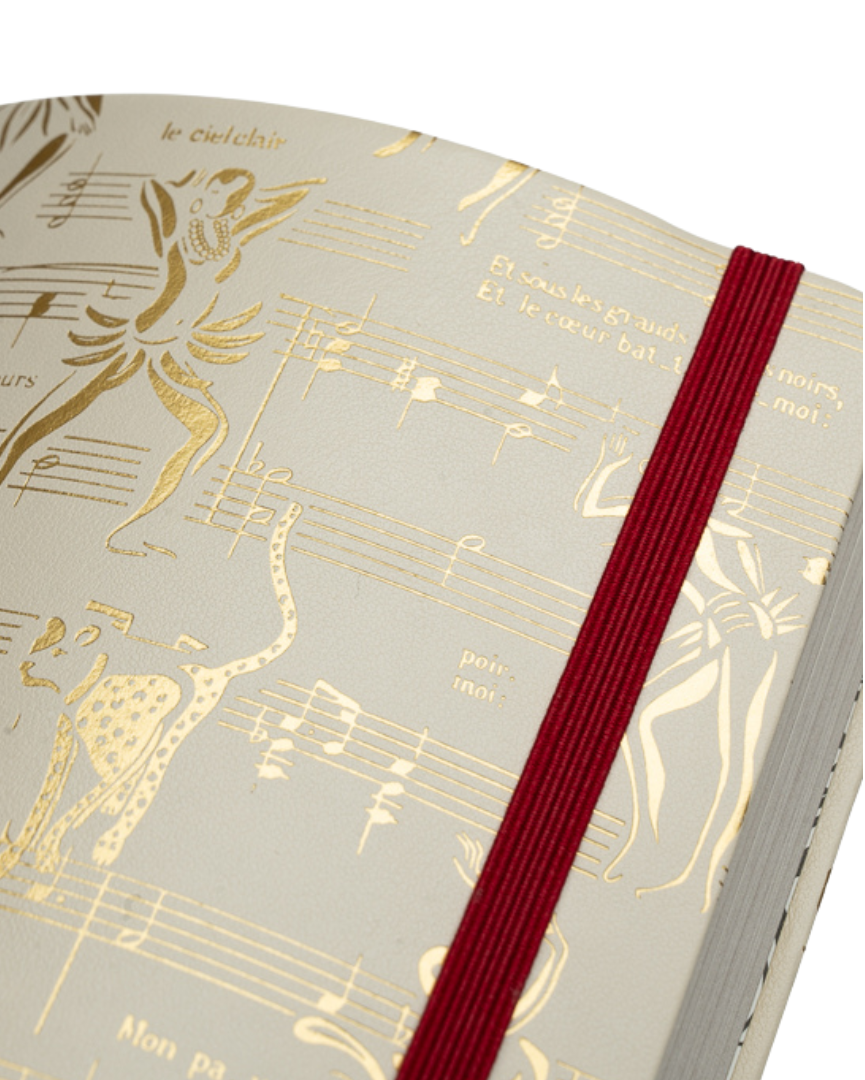 This is a close up image of the gold detail on the journal.